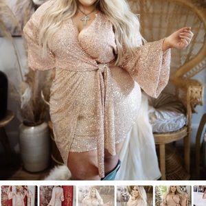 Plus size (3xl = 18-20) rose gold dress from Country fried chics.